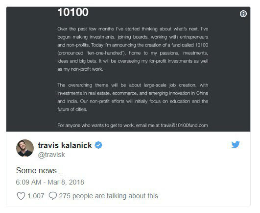 Tỷ phú Travis Kalanick giờ ra sao ? 